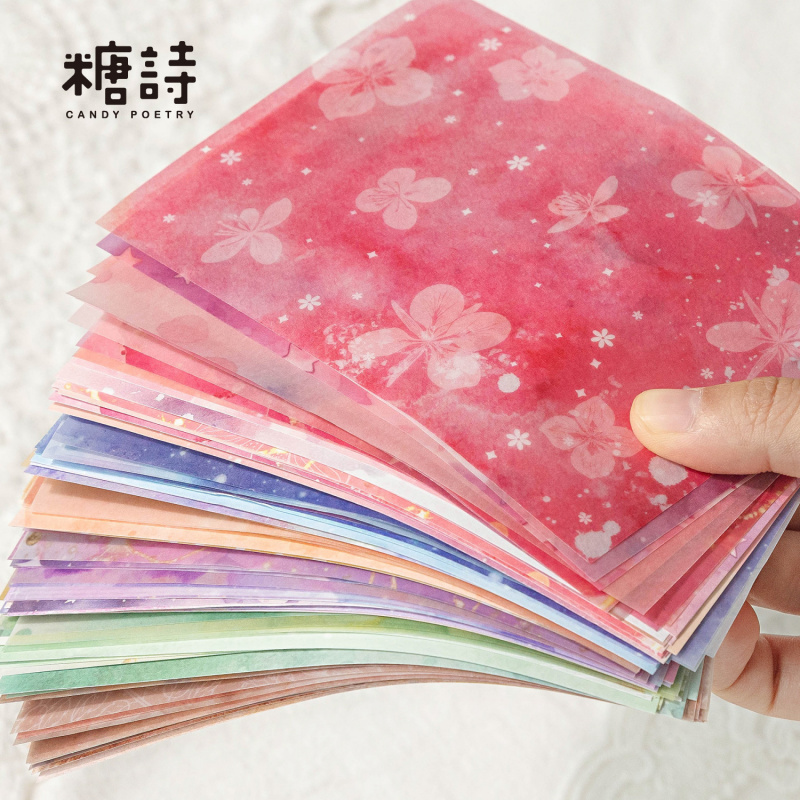 Pattern Tissue Paper - 20 buah/lot kertas dekoratif ombre warna-warni