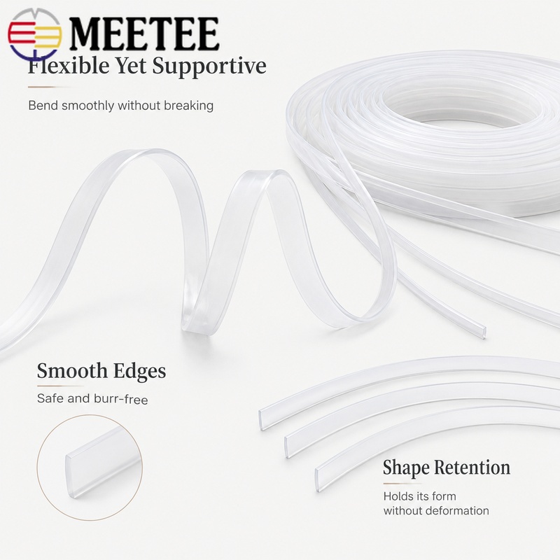 Textile Sewing Support - Pita Penyangga Korset Plastik Transparan 5M