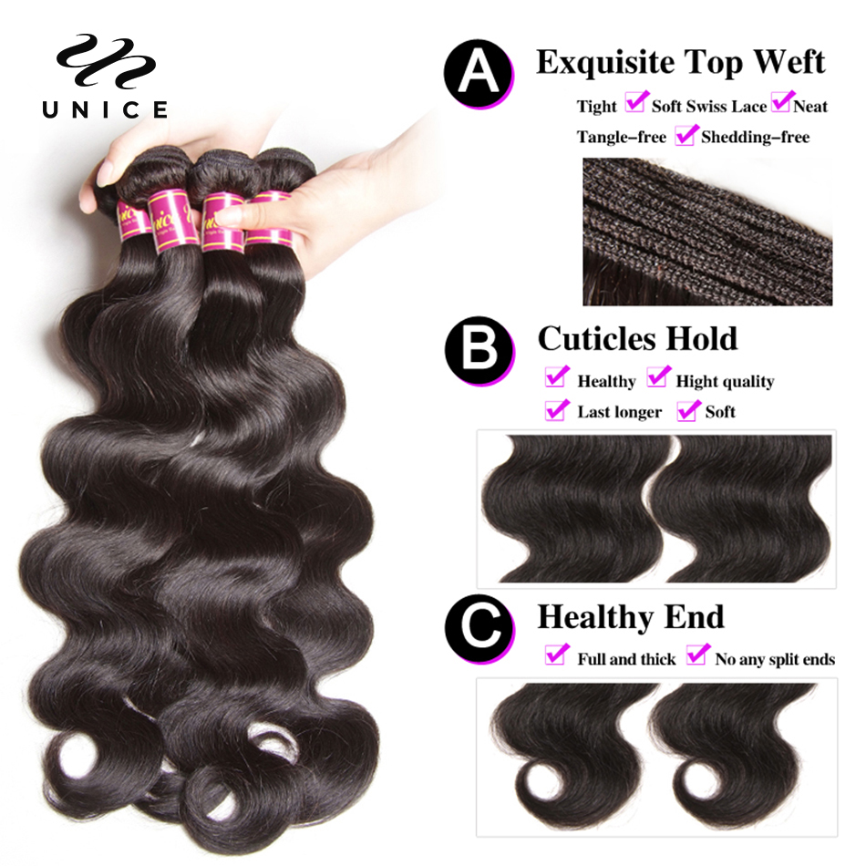 Paket Rambut UNice Body Wave W - Sewing Technology ulasan dan harga