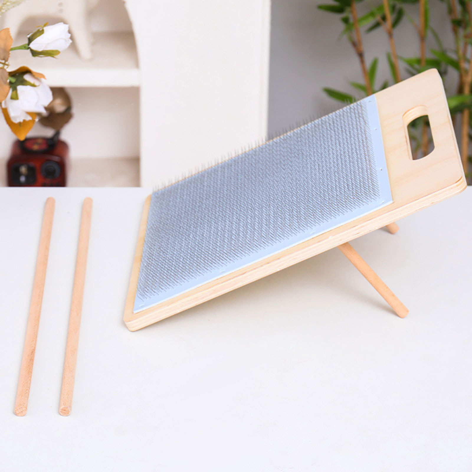 Papan Pencampur Wol Kayu, Set  - Textile Sewing Support ulasan dan harga