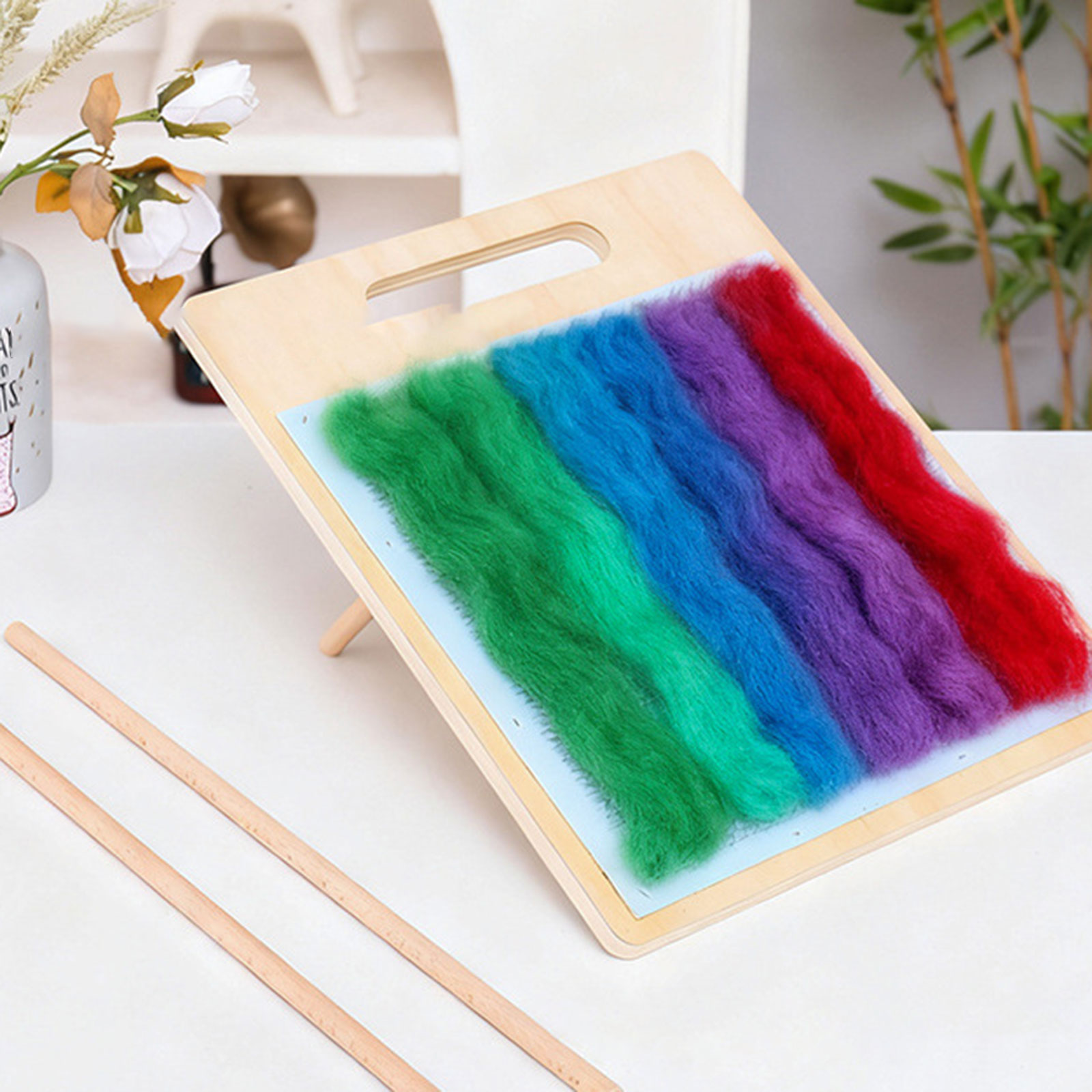 Papan Pencampur Wol Kayu, Set  - Textile Sewing Support ulasan dan harga