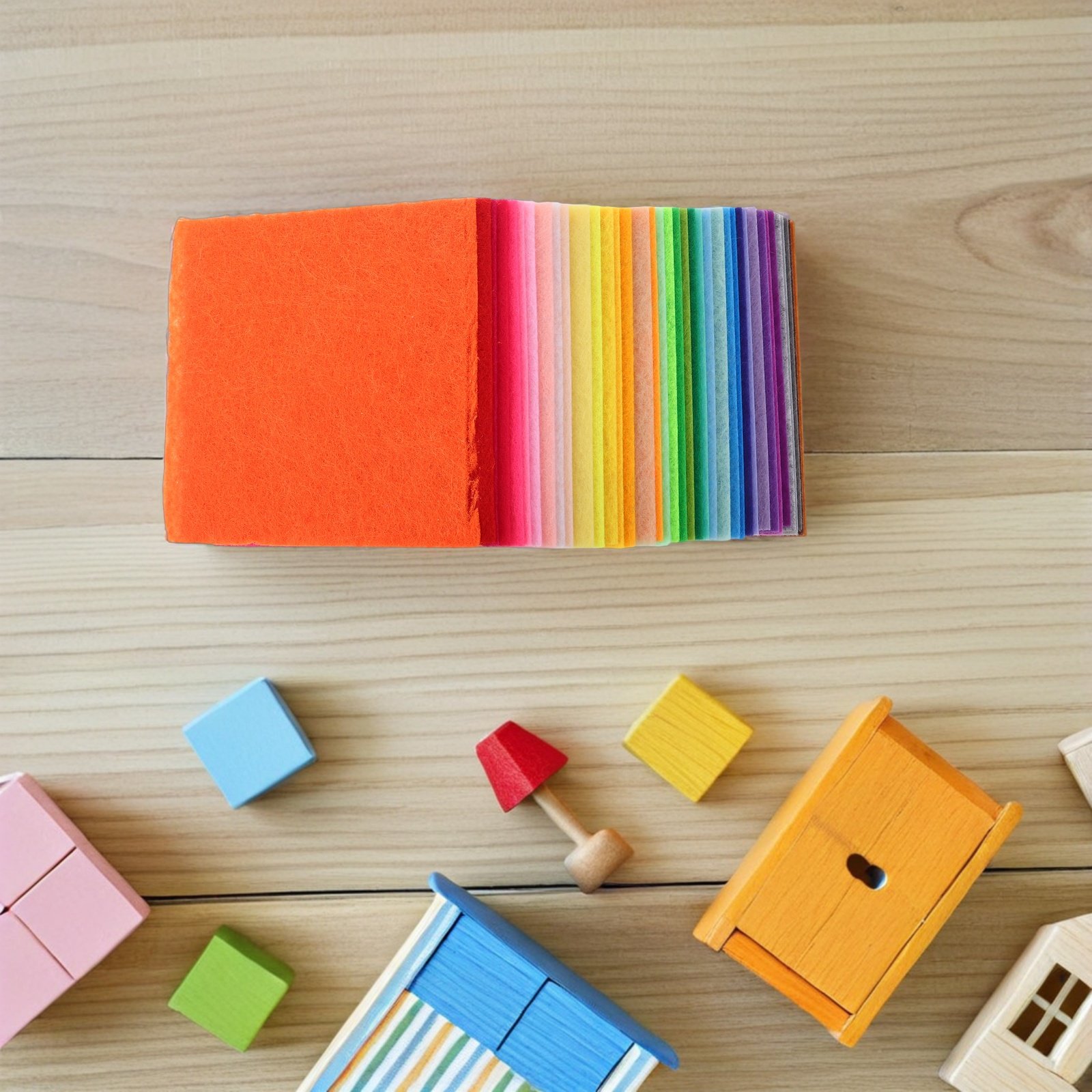120Pcs Kain Felt Berwarna 10x1 - Sewing Textile Art ulasan dan harga