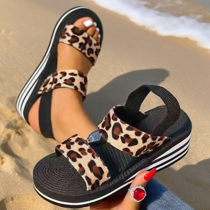 Sandal Wedge Slingback Wanita  - Elastic Waistband Roll ulasan dan harga